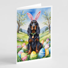 Load image into Gallery viewer, Gordon Setter Easter Egg Hunt Greeting Cards - Blank Note Cards – 8-Pack of Artist-Designed Cards with Envelopes