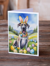 Load image into Gallery viewer, Great Dane Easter Egg Hunt Greeting Cards - Blank Note Cards – 8-Pack of Artist-Designed Cards with Envelopes