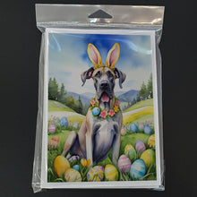Load image into Gallery viewer, Great Dane Easter Egg Hunt Greeting Cards - Blank Note Cards – 8-Pack of Artist-Designed Cards with Envelopes