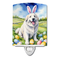 Load image into Gallery viewer, Great Pyrenees Easter Egg Hunt Ceramic Night Light