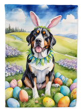 Load image into Gallery viewer, Greater Swiss Mountain Dog Easter Garden Flag - Easter Egg Hunt - Dog-Themed Spring Yard Decor
