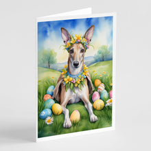 Load image into Gallery viewer, Greyhound Easter Egg Hunt Greeting Cards - Blank Note Cards – 8-Pack of Artist-Designed Cards with Envelopes