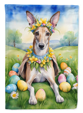 Load image into Gallery viewer, Greyhound Easter Garden Flag - Easter Egg Hunt - Dog-Themed Spring Yard Decor