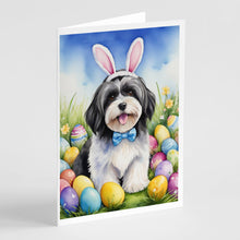 Load image into Gallery viewer, Havanese Easter Egg Hunt Greeting Cards - Blank Note Cards – 8-Pack of Artist-Designed Cards with Envelopes