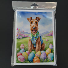 Load image into Gallery viewer, Irish Terrier Easter Egg Hunt Greeting Cards - Blank Note Cards – 8-Pack of Artist-Designed Cards with Envelopes