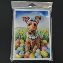 Load image into Gallery viewer, Irish Terrier Easter Egg Hunt Greeting Cards - Blank Note Cards – 8-Pack of Artist-Designed Cards with Envelopes