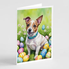 Load image into Gallery viewer, Jack Russell Terrier Easter Egg Hunt Greeting Cards - Blank Note Cards – 8-Pack of Artist-Designed Cards with Envelopes