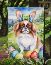 Load image into Gallery viewer, Japanese Chin Easter Garden Flag - Easter Egg Hunt - Dog-Themed Spring Yard Decor