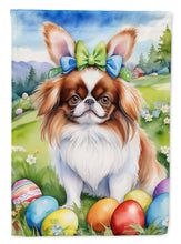 Load image into Gallery viewer, Japanese Chin Easter Garden Flag - Easter Egg Hunt - Dog-Themed Spring Yard Decor