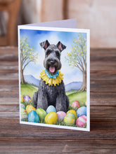 Load image into Gallery viewer, Kerry Blue Terrier Easter Egg Hunt Greeting Cards - Blank Note Cards – 8-Pack of Artist-Designed Cards with Envelopes