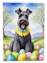 Load image into Gallery viewer, Kerry Blue Terrier Easter Garden Flag - Easter Egg Hunt - Dog-Themed Spring Yard Decor