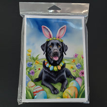 Load image into Gallery viewer, Black Labrador Retriever Easter Egg Hunt Greeting Cards - Blank Note Cards – 8-Pack of Artist-Designed Cards with Envelopes