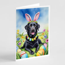 Load image into Gallery viewer, Black Labrador Retriever Easter Egg Hunt Greeting Cards - Blank Note Cards – 8-Pack of Artist-Designed Cards with Envelopes