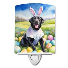 Load image into Gallery viewer, Black Labrador Retriever Easter Egg Hunt Ceramic Night Light