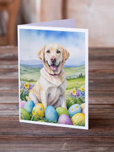 Load image into Gallery viewer, Yellow Labrador Retriever Easter Egg Hunt Greeting Cards - Blank Note Cards – 8-Pack of Artist-Designed Cards with Envelopes
