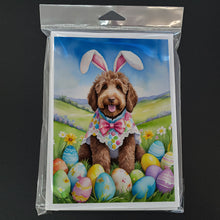 Load image into Gallery viewer, Labradoodle Easter Egg Hunt Greeting Cards - Blank Note Cards – 8-Pack of Artist-Designed Cards with Envelopes