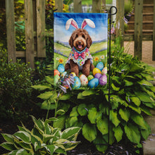 Load image into Gallery viewer, Labradoodle Easter Garden Flag - Easter Egg Hunt - Dog-Themed Spring Yard Decor