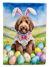 Load image into Gallery viewer, Labradoodle Easter Garden Flag - Easter Egg Hunt - Dog-Themed Spring Yard Decor