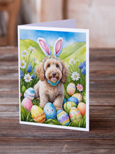 Load image into Gallery viewer, Labradoodle Easter Egg Hunt Greeting Cards - Blank Note Cards – 8-Pack of Artist-Designed Cards with Envelopes