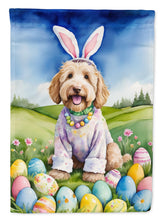 Load image into Gallery viewer, Labradoodle Easter Garden Flag - Easter Egg Hunt - Dog-Themed Spring Yard Decor