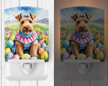 Load image into Gallery viewer, Lakeland Terrier Easter Egg Hunt Ceramic Night Light