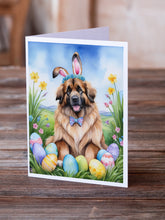 Load image into Gallery viewer, Leonberger Easter Egg Hunt Greeting Cards - Blank Note Cards – 8-Pack of Artist-Designed Cards with Envelopes