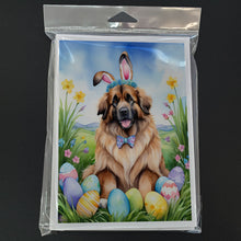 Load image into Gallery viewer, Leonberger Easter Egg Hunt Greeting Cards - Blank Note Cards – 8-Pack of Artist-Designed Cards with Envelopes