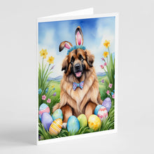 Load image into Gallery viewer, Leonberger Easter Egg Hunt Greeting Cards - Blank Note Cards – 8-Pack of Artist-Designed Cards with Envelopes