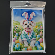 Load image into Gallery viewer, Maltese Easter Egg Hunt Greeting Cards - Blank Note Cards – 8-Pack of Artist-Designed Cards with Envelopes