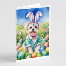 Load image into Gallery viewer, Maltese Easter Egg Hunt Greeting Cards - Blank Note Cards – 8-Pack of Artist-Designed Cards with Envelopes