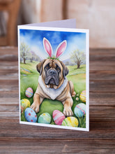 Load image into Gallery viewer, Mastiff Easter Egg Hunt Greeting Cards - Blank Note Cards – 8-Pack of Artist-Designed Cards with Envelopes