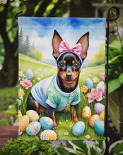 Load image into Gallery viewer, Miniature Pinscher Easter Garden Flag - Easter Egg Hunt - Dog-Themed Spring Yard Decor
