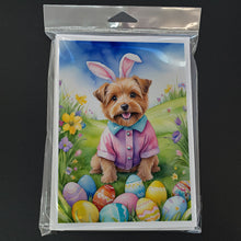Load image into Gallery viewer, Norfolk Terrier Easter Egg Hunt Greeting Cards - Blank Note Cards – 8-Pack of Artist-Designed Cards with Envelopes