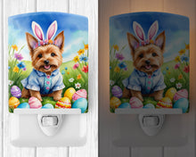 Load image into Gallery viewer, Norwich Terrier Easter Egg Hunt Ceramic Night Light