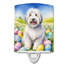 Load image into Gallery viewer, Old English Sheepdog Easter Egg Hunt Ceramic Night Light