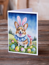 Load image into Gallery viewer, Corgi Easter Egg Hunt Greeting Cards - Blank Note Cards – 8-Pack of Artist-Designed Cards with Envelopes