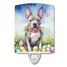 Load image into Gallery viewer, Pit Bull Terrier Easter Egg Hunt Ceramic Night Light