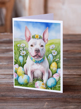 Load image into Gallery viewer, Pit Bull Terrier Easter Egg Hunt Greeting Cards - Blank Note Cards – 8-Pack of Artist-Designed Cards with Envelopes