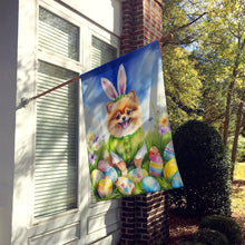 Load image into Gallery viewer, Pomeranian Easter Egg Hunt House Flag