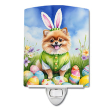 Load image into Gallery viewer, Pomeranian Easter Egg Hunt Ceramic Night Light