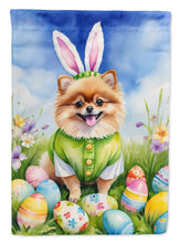 Load image into Gallery viewer, Pomeranian Easter Garden Flag - Easter Egg Hunt - Dog-Themed Spring Yard Decor