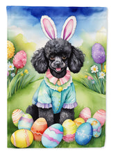 Load image into Gallery viewer, Black Poodle Easter Egg Hunt House Flag