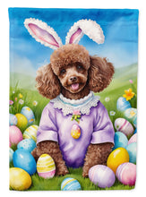 Load image into Gallery viewer, Chocolate Poodle Easter Egg Hunt House Flag