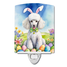 Load image into Gallery viewer, White Poodle Easter Egg Hunt Ceramic Night Light