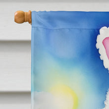 Load image into Gallery viewer, White Poodle Easter Egg Hunt House Flag