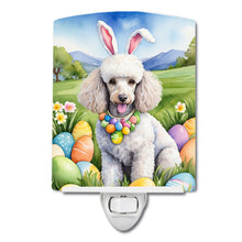 Load image into Gallery viewer, White Poodle Easter Egg Hunt Ceramic Night Light