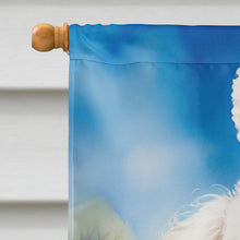 Load image into Gallery viewer, White Poodle Easter Egg Hunt House Flag