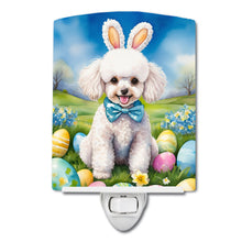 Load image into Gallery viewer, White Poodle Easter Egg Hunt Ceramic Night Light