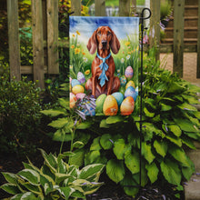 Load image into Gallery viewer, Redbone Coonhound Easter Garden Flag - Easter Egg Hunt - Dog-Themed Spring Yard Decor