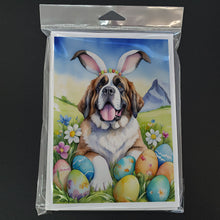 Load image into Gallery viewer, Saint Bernard Easter Egg Hunt Greeting Cards - Blank Note Cards – 8-Pack of Artist-Designed Cards with Envelopes